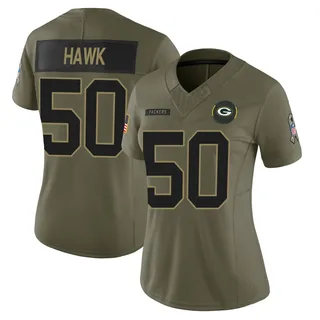 A.J. Hawk Green Bay Packers Women's Limited 2025 Salute to Service Nike Jersey - Olive