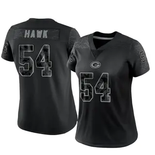 A.J. Hawk Green Bay Packers Women's Limited Reflective Nike Jersey - Black