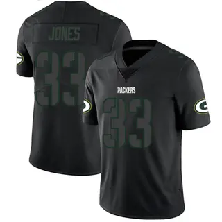 Aaron Jones Green Bay Packers Men's Limited Nike Jersey - Black Impact