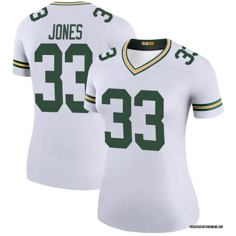 Aaron Jones Green Bay Packers Women S Color Rush Legend Nike Jersey White
