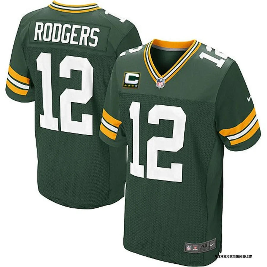 aaron rodgers jersey with captain patch