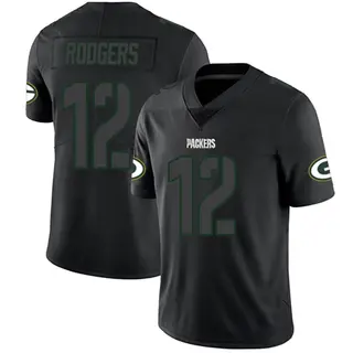 Aaron Rodgers Green Bay Packers Men's Limited Nike Jersey - Black Impact