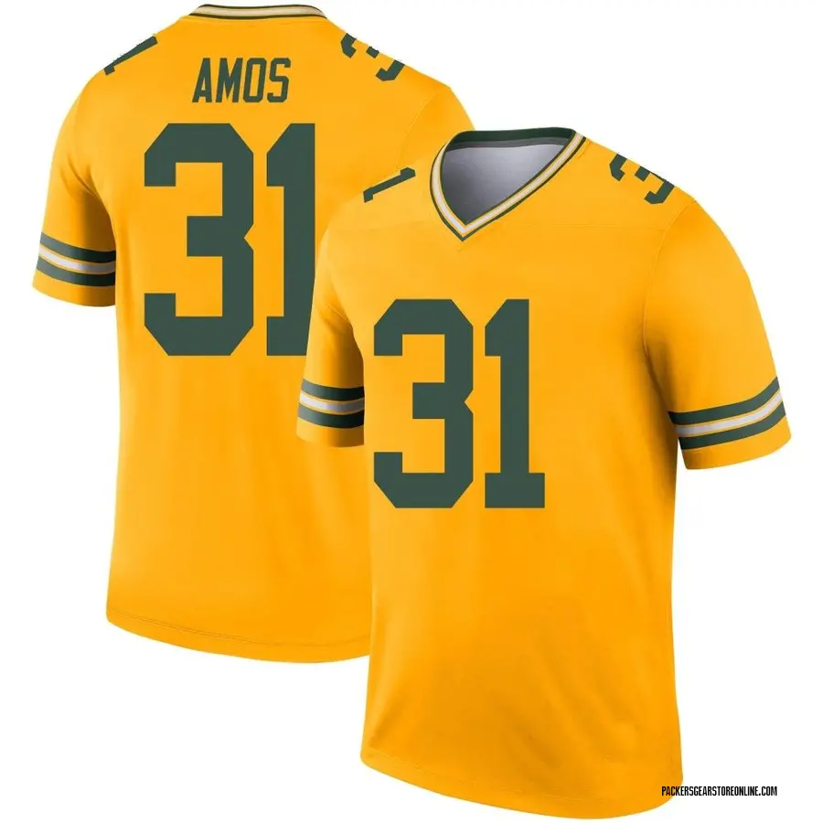 Adrian Amos Green Bay Packers Men's Legend Inverted Nike Jersey - Gold