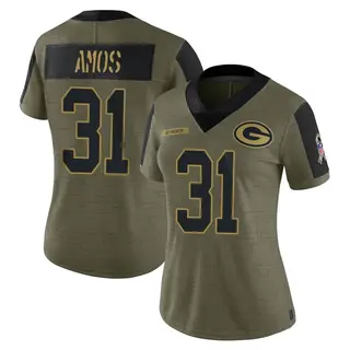 Adrian Amos Green Bay Packers Women's Limited 2021 Salute To Service Nike Jersey - Olive