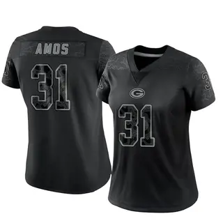 Adrian Amos Green Bay Packers Women's Limited Reflective Nike Jersey - Black