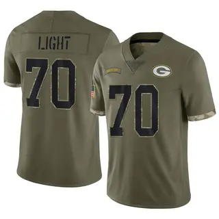 Alex Light Green Bay Packers Men's Limited 2022 Salute To Service Nike Jersey - Olive