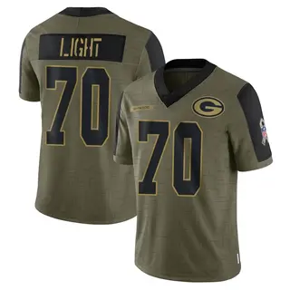 Alex Light Green Bay Packers Youth Limited 2021 Salute To Service Nike Jersey - Olive