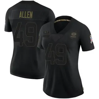Austin Allen Green Bay Packers Women's Limited 2020 Salute To Service Nike Jersey - Black
