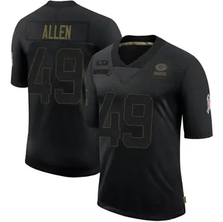 Austin Allen Green Bay Packers Youth Limited 2020 Salute To Service Nike Jersey - Black