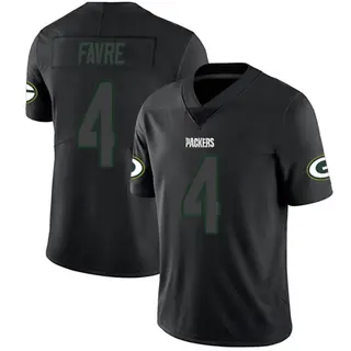 Brett Favre Green Bay Packers Men's Limited Nike Jersey - Black Impact