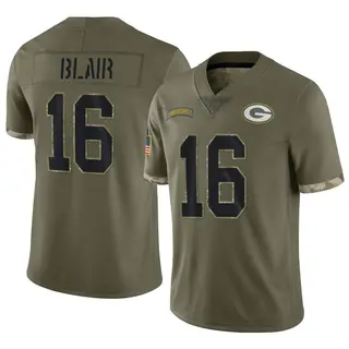 Chris Blair Green Bay Packers Men's Limited 2022 Salute To Service Nike Jersey - Olive