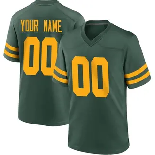 Custom Green Bay Packers Men's Game Custom Alternate Nike Jersey - Green