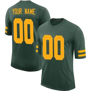 Custom Green Bay Packers Men's Limited Custom Alternate Vapor Nike Jersey - Green