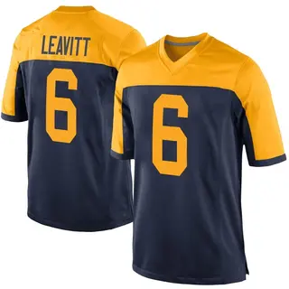 Dallin Leavitt Green Bay Packers Men's Game Alternate Nike Jersey - Navy