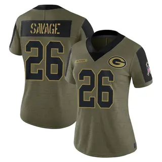 Darnell Savage Green Bay Packers Women's Limited 2021 Salute To Service Nike Jersey - Olive