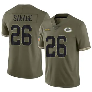 Darnell Savage Green Bay Packers Youth Limited 2022 Salute To Service Nike Jersey - Olive