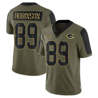Dave Robinson Green Bay Packers Men's Limited 2021 Salute To Service Nike Jersey - Olive