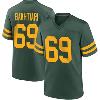 David Bakhtiari Green Bay Packers Men's Game Alternate Nike Jersey - Green