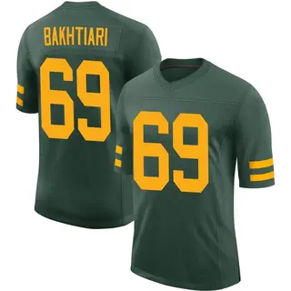 David Bakhtiari Green Bay Packers Men's Limited Alternate Vapor Nike Jersey - Green