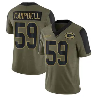 De'Vondre Campbell Green Bay Packers Men's Limited 2021 Salute To Service Nike Jersey - Olive