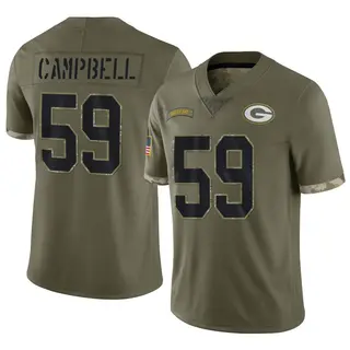 De'Vondre Campbell Green Bay Packers Men's Limited 2022 Salute To Service Nike Jersey - Olive