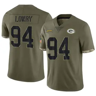 Dean Lowry Green Bay Packers Men's Limited 2022 Salute To Service Nike Jersey - Olive