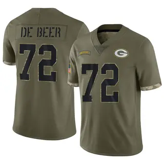 Gerhard de Beer Green Bay Packers Men's Limited 2022 Salute To Service Nike Jersey - Olive