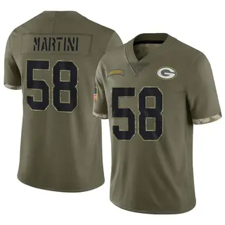 Greer Martini Green Bay Packers Men's Limited 2022 Salute To Service Nike Jersey - Olive