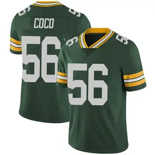 Jack Coco Green Bay Packers Men's Limited Team Color Vapor Untouchable Nike Jersey - Green