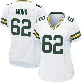 Jacob Monk Green Bay Packers Women's Game Nike Jersey - White