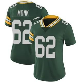 Jacob Monk Green Bay Packers Women's Limited Team Color Vapor Untouchable Nike Jersey - Green