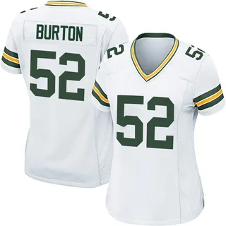 Jager Burton Green Bay Packers Women's Game Nike Jersey - White