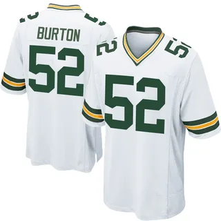 Jager Burton Green Bay Packers Youth Game Nike Jersey - White