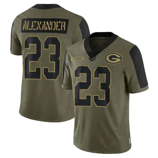 Jaire Alexander Green Bay Packers Men's Limited 2021 Salute To Service Nike Jersey - Olive
