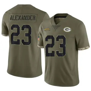 Jaire Alexander Green Bay Packers Men's Limited 2022 Salute To Service Nike Jersey - Olive