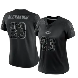 Jaire Alexander Green Bay Packers Women's Limited Reflective Nike Jersey - Black