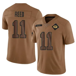Jayden Reed Green Bay Packers Men's Limited 2023 Salute To Service Nike Jersey - Brown