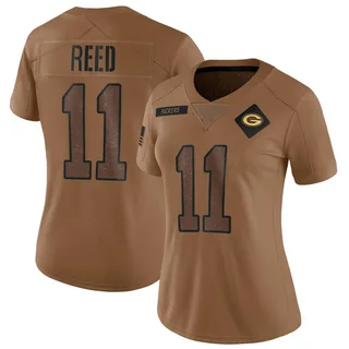 Jayden Reed Green Bay Packers Women's Limited 2023 Salute To Service Nike Jersey - Brown