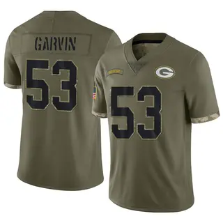Jonathan Garvin Green Bay Packers Men's Limited 2022 Salute To Service Nike Jersey - Olive