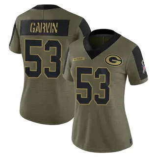 Jonathan Garvin Green Bay Packers Women's Limited 2021 Salute To Service Nike Jersey - Olive