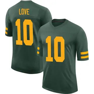 Jordan Love Green Bay Packers Men's Limited Alternate Vapor Nike Jersey - Green