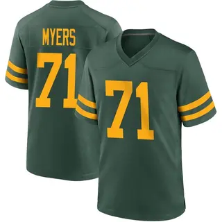 Josh Myers Green Bay Packers Men's Game Alternate Nike Jersey - Green