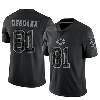Josiah Deguara Green Bay Packers Men's Limited Reflective Nike Jersey - Black