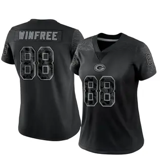 Juwann Winfree Green Bay Packers Women's Limited Reflective Nike Jersey - Black