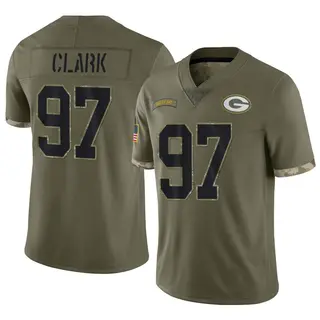 Kenny Clark Green Bay Packers Men's Limited 2022 Salute To Service Nike Jersey - Olive