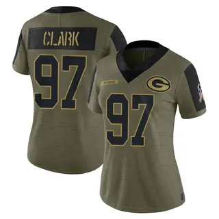 Kenny Clark Green Bay Packers Women's Limited 2021 Salute To Service Nike Jersey - Olive
