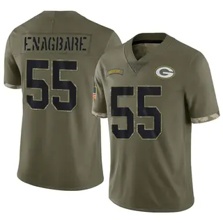 Kingsley Enagbare Green Bay Packers Men's Limited 2022 Salute To Service Nike Jersey - Olive