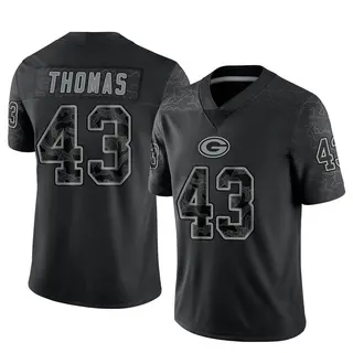 Kiondre Thomas Green Bay Packers Youth Limited Reflective Nike Jersey - Black