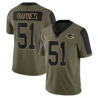 Krys Barnes Green Bay Packers Men's Limited 2021 Salute To Service Nike Jersey - Olive