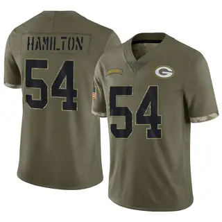 LaDarius Hamilton Green Bay Packers Men's Limited 2022 Salute To Service Nike Jersey - Olive